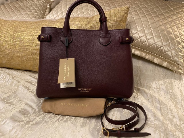 Burberry Derby Camberley Tote Mahogany Leather For Sale Online Ebay