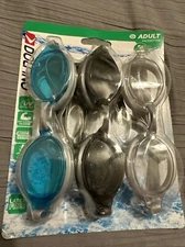 New Sealed Dolfino Swim Goggles Adult 12+ UV Protection Swim Goggles 3 Pack