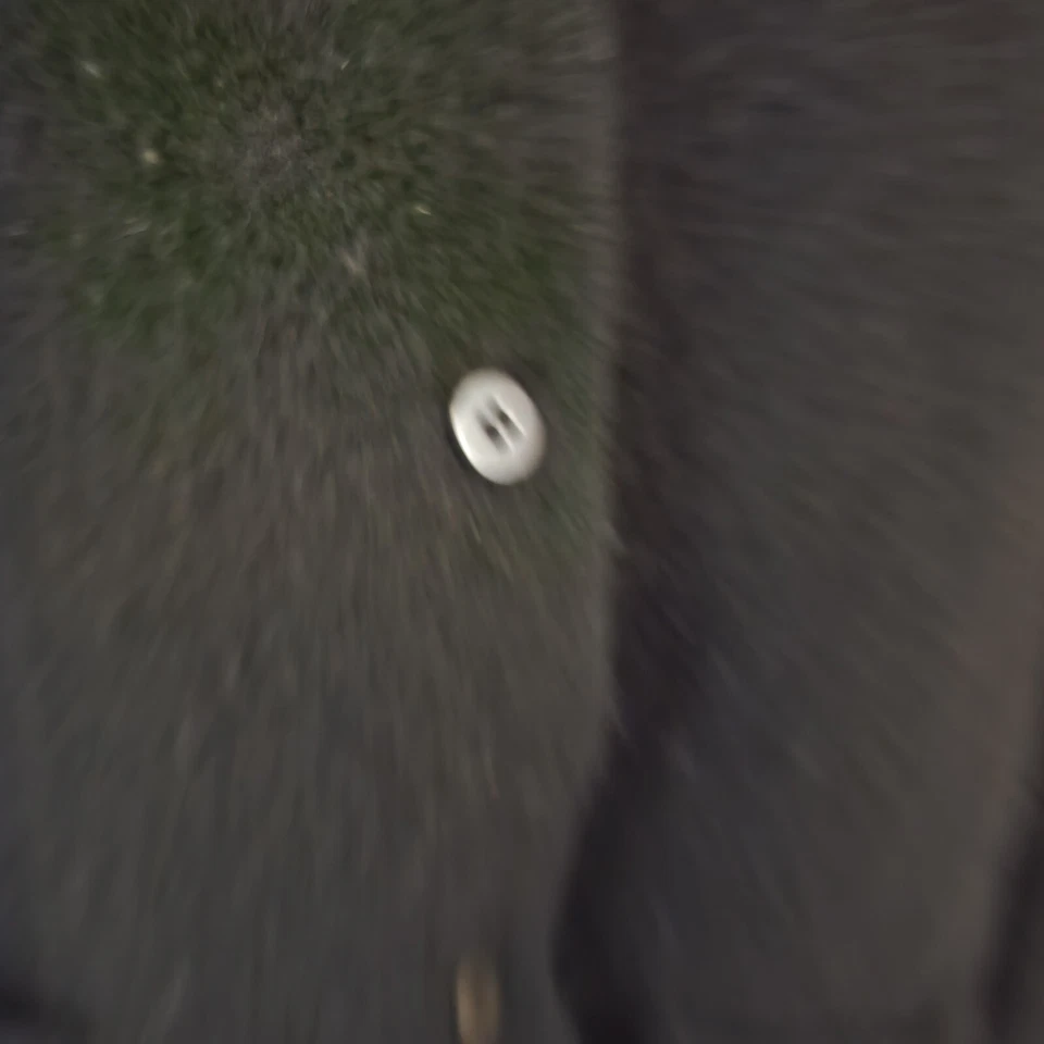 Cárdigan suéter blazer negro pequeño de lana hervida Eileen Fisher para mujer Foto 3 de 4