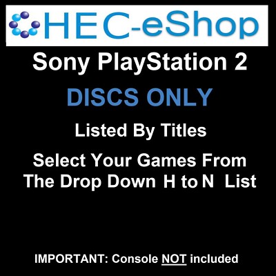 Sony PlayStation 2 PS2 Discs NUR Spiele aus Dropdown H-N Liste auswählen