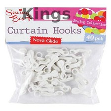 NOVA TRACKED GLIDER CURTAIN HOOKS WHITE RAIL GLIDE 1 5 20 40 80 Slide