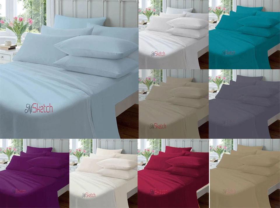 EXTRA DEEP FITTED SHEETS 16"/40 CM PERCALE POLYCOTTON AND 100% EGYPTIAN COTTON