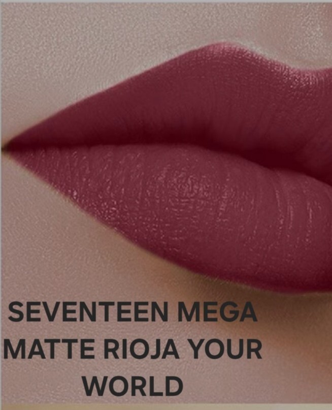 Seventeen 17 Mega Matte Lipstick -Rioja Your World -New & Sealed. Discontinued.