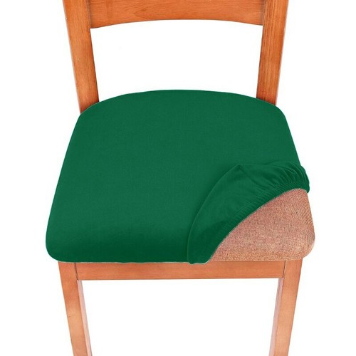 Fundas de asiento extraíbles de terciopelo elástico para silla de comedor 2/4/6X - Imagen 16 de 37