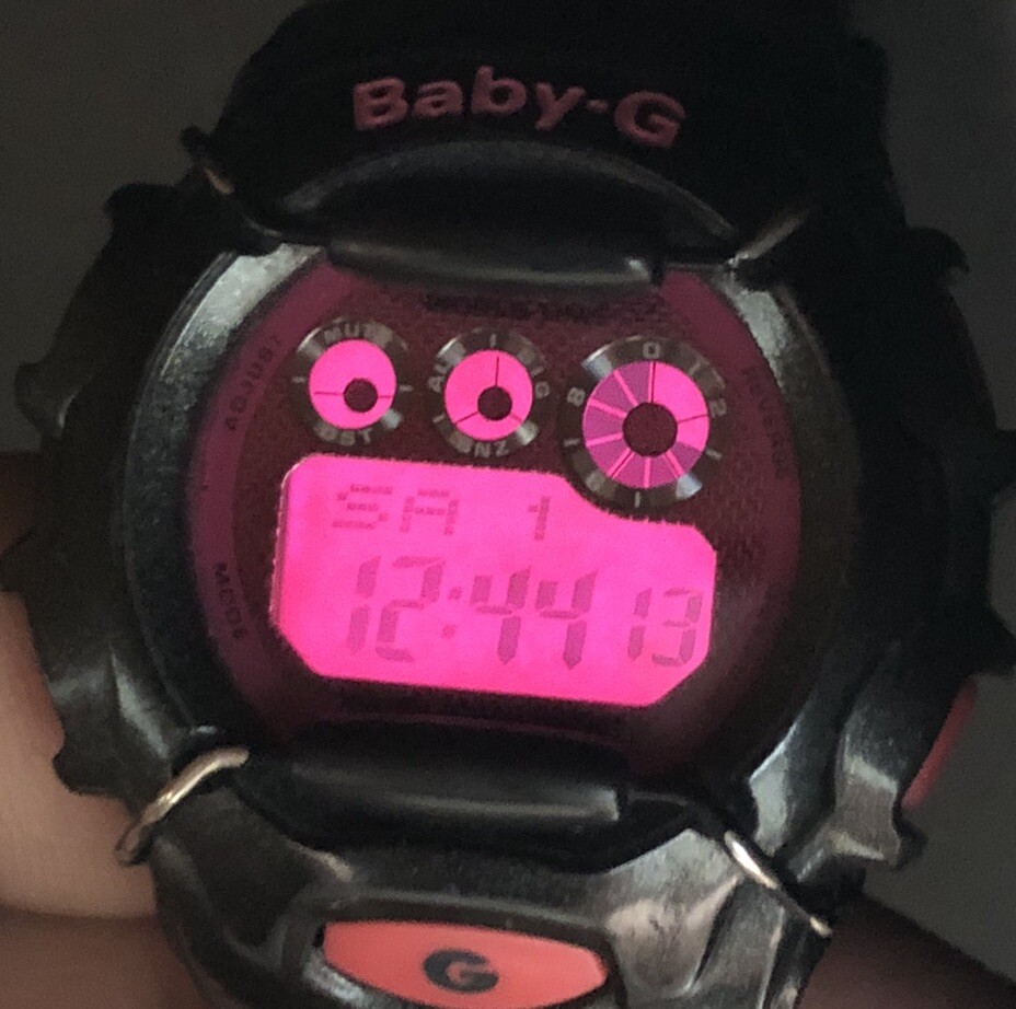 Casio Baby-G Shock Resist Watch 3188 Alarm Timer Black Casio Baby-G Shock Resist Watch 3188 Alarm Timer Black
