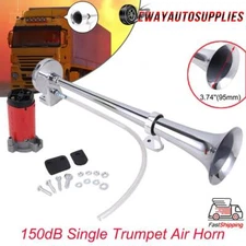 150db 12V Loud Air Horn Compressor Single Trumpet For Truck Train Boat Car Van
