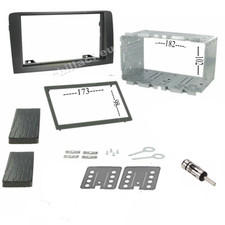 Kit mascherina adattatore autoradio 2 DIN con plancia per Fiat Idea