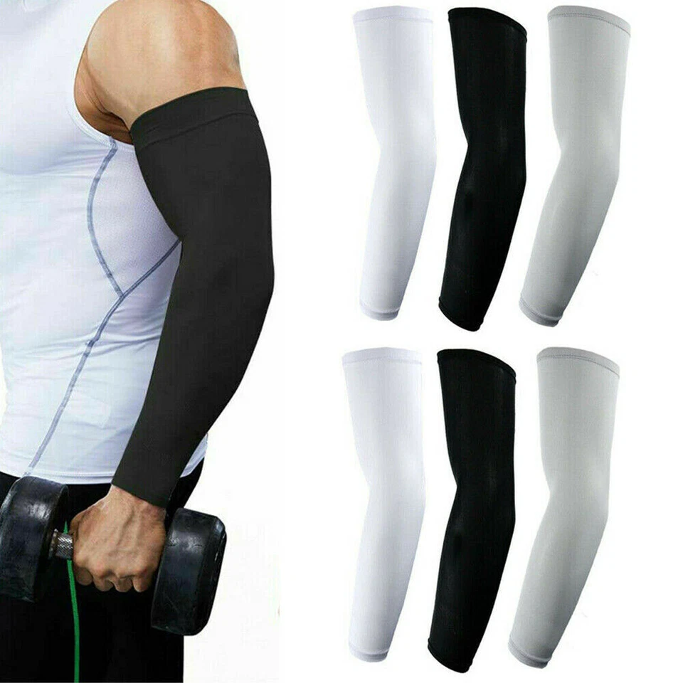 5 Pairs Cooling Arm Sleeves Cover UV Sun Protection Sports Outdoor For Men Women - Image 3 of 4