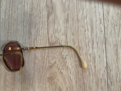 Vintage Sunglasses Eyeglasses Yellow Browm Ienses women’s - Picture 7 of 8