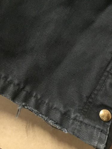 Carhartt Men's Black Overalls w/ Quilted Lining -Approx. 44 1/2" x 28 1/2" - Picture 13 of 13