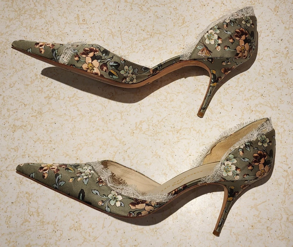 Tacón alto vintage alexandra neel estampado floral satinado  Foto 3 de 4