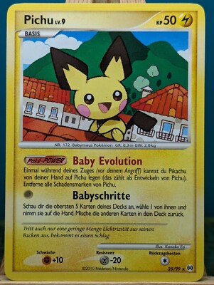 POKEMON - Arceus - Pichu Lv. 9 - 25/99 - Non-Holo - deutsch