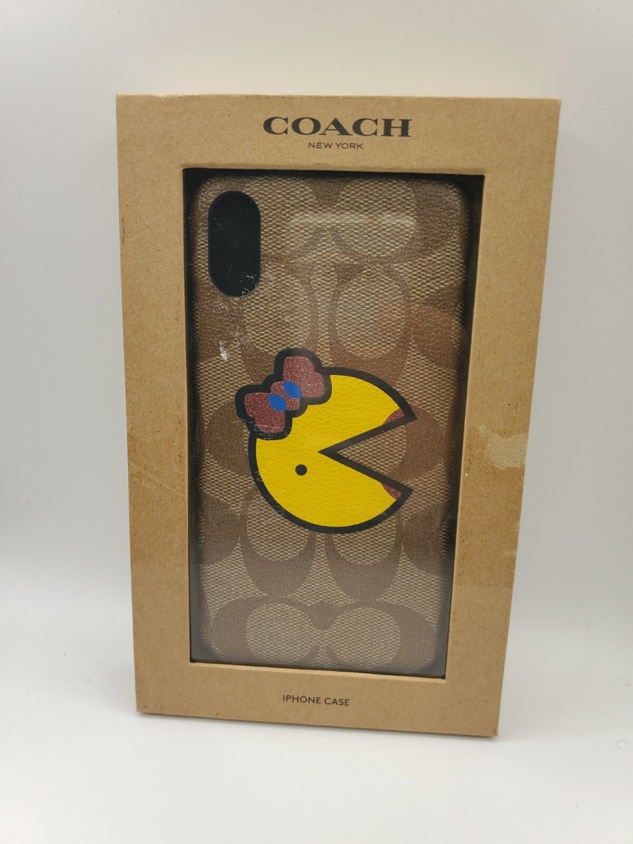 321コーチxパックマンF73706iPhoneXケースXSシグネチャー カーキ