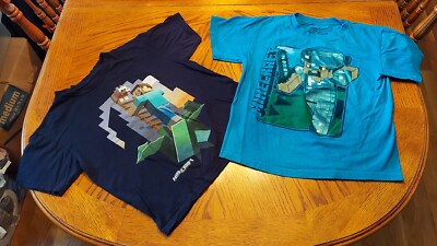 Boys - Mojang Minecrafts T-Shirts - 2 Pc Lot -  Sz Sm/C/P