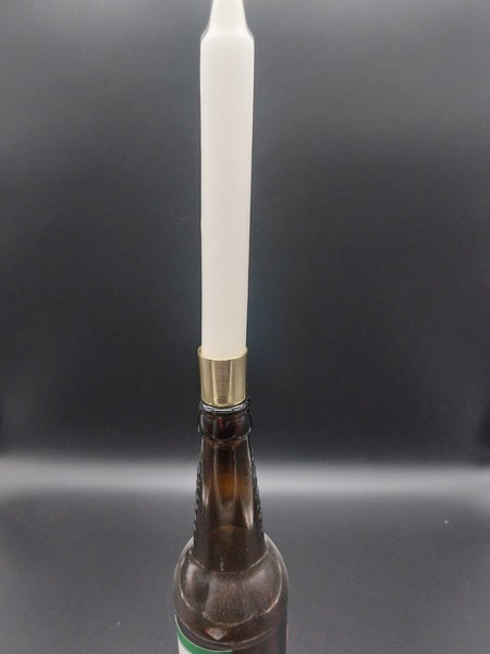 1 Kerzenhalter KerzenstäNder FüR Stabkerzen Metall FüR Flaschen Goldfarbig Tipp-image