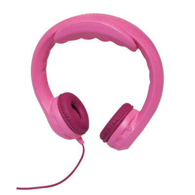 Kinder-Kopfhörer Kids Kindersicher Ohrhörer gepolstert biegsam rosa Kabel 3,5mm