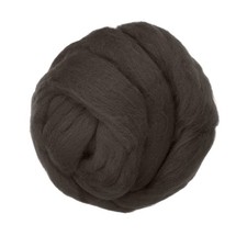 Wool Roving Yarn, 150G/5.3OZ Felting Wool Pure Roving Yarn, Dark Gray