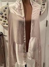 Champagne Colored Chiffon Satin Dupatta Fabric Scarf 67x27 Matte Shine Stretch