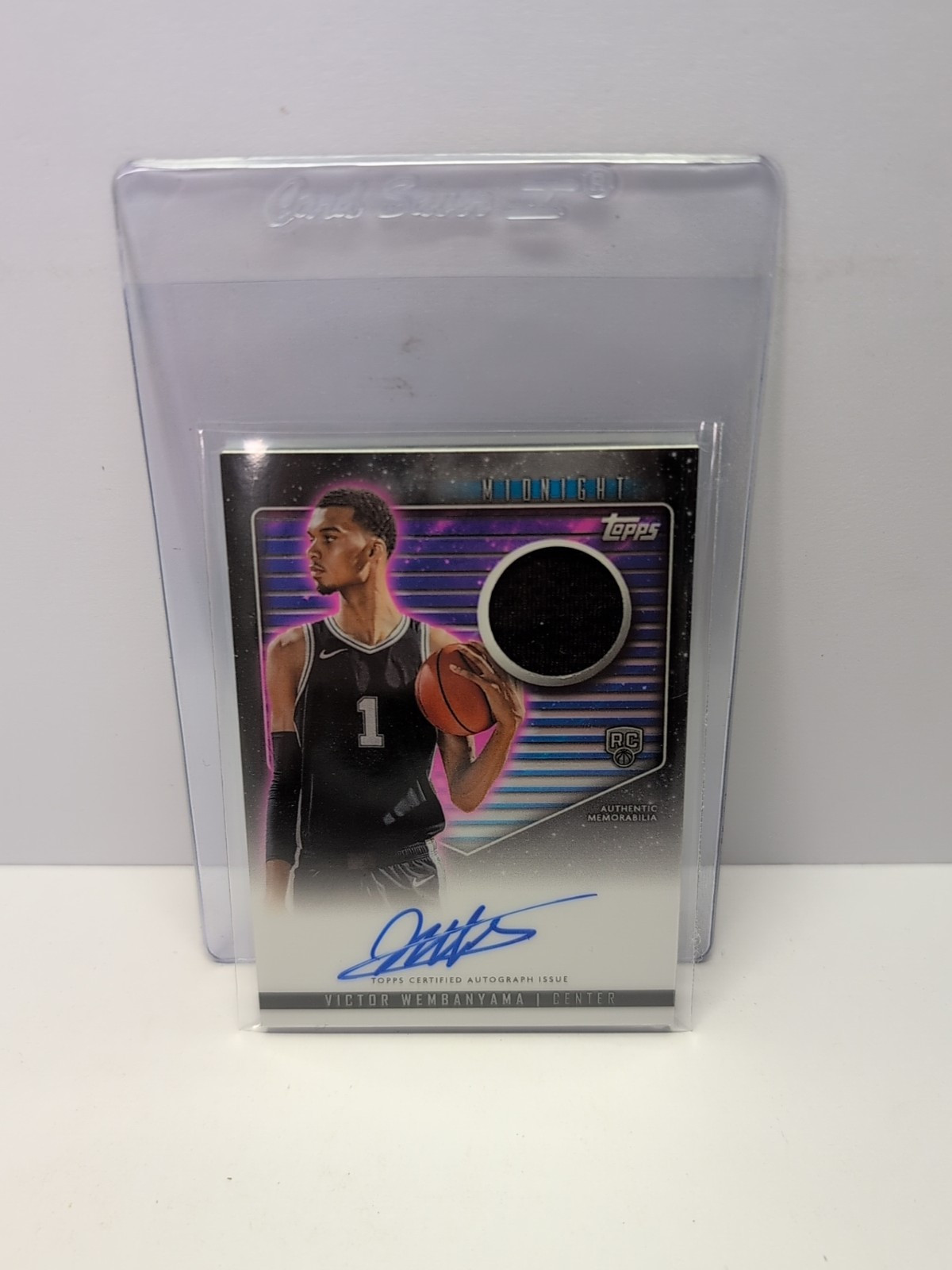 2023-24 TOPPS MIDNIGHT VICTOR WEMBANYAMA RC PATCH AUTO AUTOGRAPH SPURS POS 10