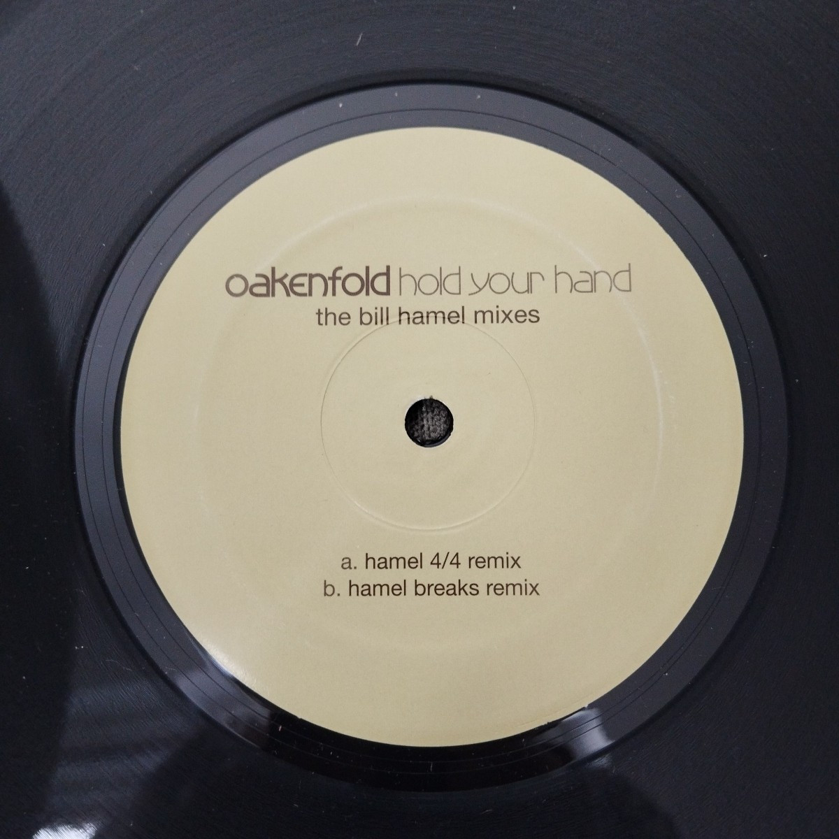 Oakenfold - Hold Your Hand ( Bill Hamel Mixes)  White X ‎– X 020 Canada EX Vinyl