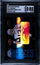 2005  Prestige Tom Brady #SH-1 Super Bowl Heroes Auto Holofoil SGC 8 Auto 10