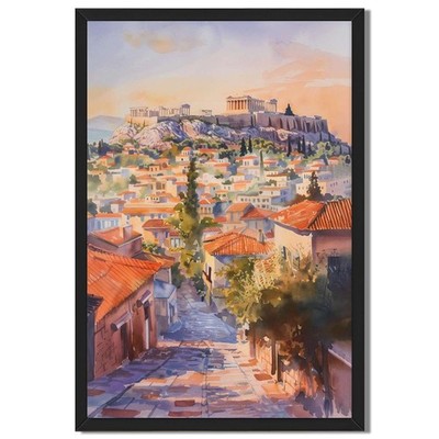 Ancient Athens Cityscape Wall Art Canvas Oil Paintings Reproduction