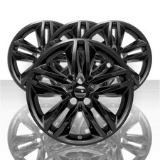 Set of 4 18" 5 Double Spoke Wheel Skins for 2015-2017 Ford Edge - Black