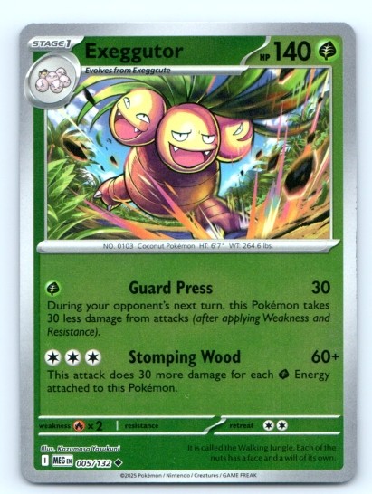Exeggutor 005/132 ~ Reverse Holo English Near Mint