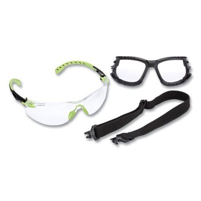 3M Solus 1000 Series Safety Glasses, Frameless, Clear Single Lens, 2/Pack