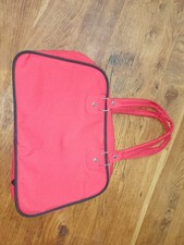 Hugo Boss Red Bag Full Zip Small Inner Pouch Excellent Condition