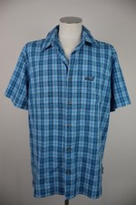 Jack Wolfskin Mens Cotton Casual Vintage Plaid Button-Down Shirt Short Sleeve L
