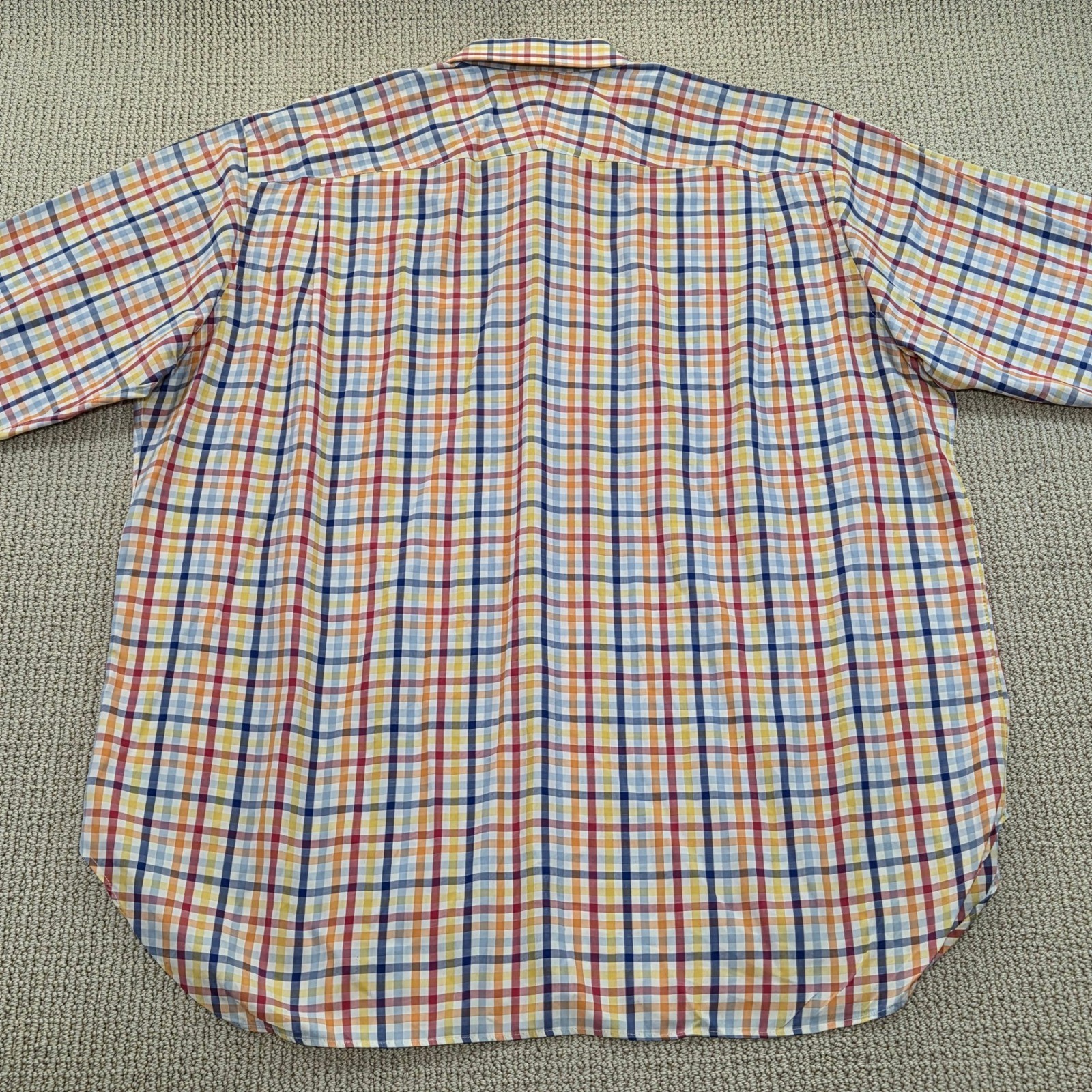 Robert Talbott Bespoke Multicolored Plaid Dress S… - image 3