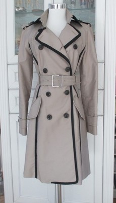Karen Millen, Trenchcoat, Mantel,  taupe (gra, Gr.34, (britisch 8) mit Gürtel