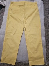 Chico's Women's Yellow Capri Pants Size 2 U.S. 12 EUC