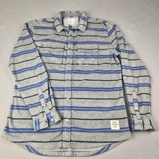 Quiksilver Gray and Blue Fleece Light Jacket Large Vintage