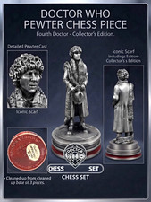 Doctor Who Danbury Mint Pewter Chess Set Piece - The 4th Doctor (King) Figurine
