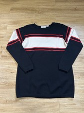 Liz Claiborne Womens Lambs Wool Crewneck Sweater Sz Small Oversized VTG Preppy