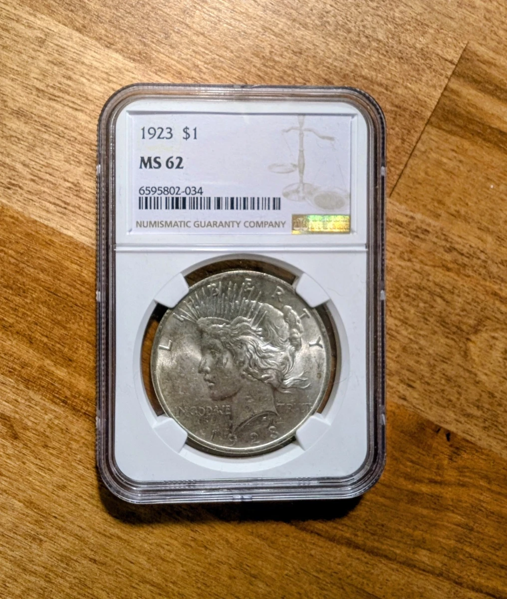25+ Grade MS 62 Peace US Dollars (1921-1935), 1923 for sale