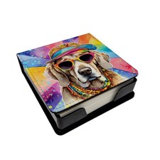 Weimaraner Hippie Dawg PU Leather Note Paper Holder DAC2568NT4