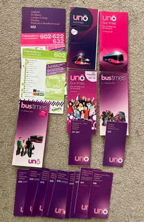 Uno Hatfield (University of Hertfordshire Bus) Timetables Bundle 2003 2017