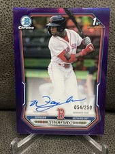 🔥Nelly Taylor 2026 Bowman Chrome 1st Bowman Purple Refractor Auto /250 Red Sox