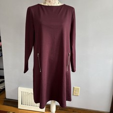 Gap Women’s Long Sleeve Deep Maroon Knit Dress Size 14