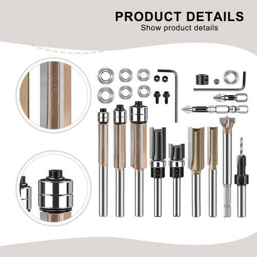For Woodworking Router Bits with 7 Pieces and Bearing Technology for Efficiency - Picture 7 of 12