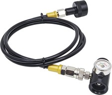 CO2 Refill Adapter Quick Connect, Co2 Tank Adapter with Pressure Gauge and Plast