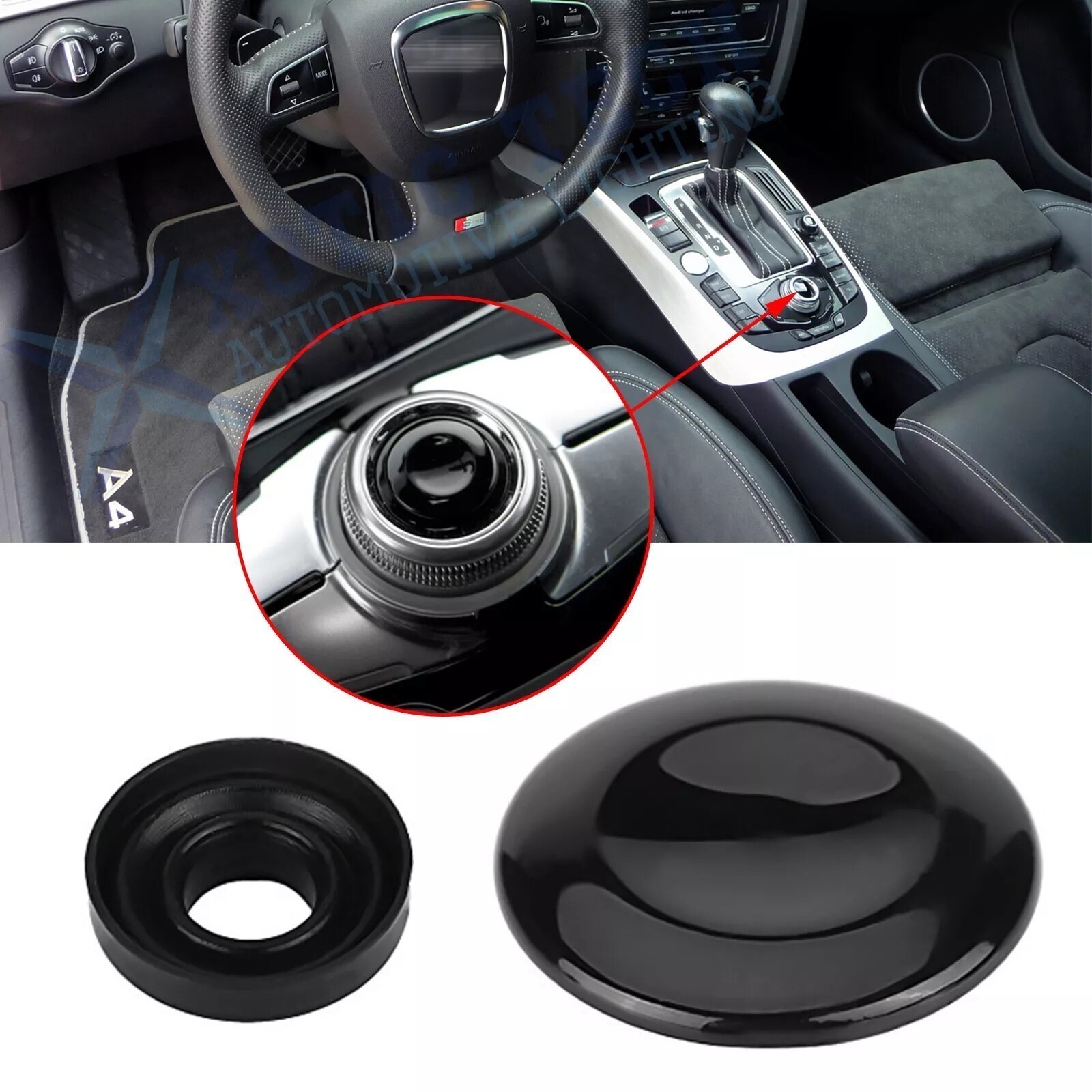 Joystick Center Console Button Cover MMI Knob for Audi A4 A5 A6 S4 Q5 Q7