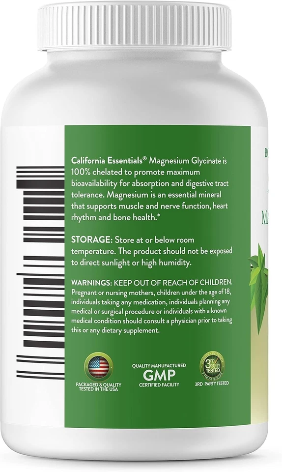 MAGNESIO 200mg AS MAGNESIO GLICINATO-NUEVO-SELLADO-ENVÍO GRATUITO Foto 3 de 3