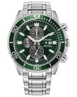 Citizen Eco-Drive Promaster Dive Chronograph Green Dial Mens Watch CA0820-50X