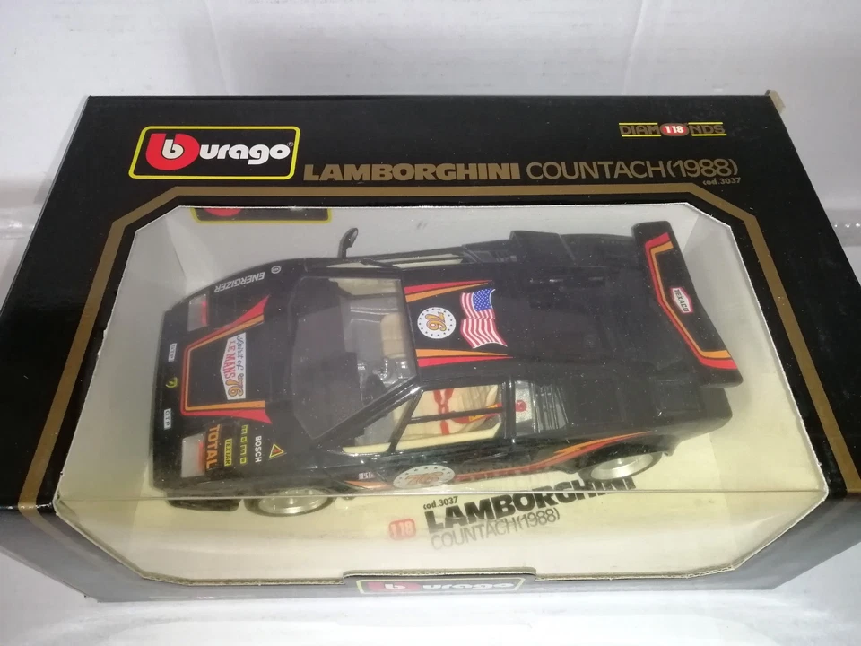 LAMBORGHINI COUNTACH 1988 BURAGO SCALA 1/18 COD.3037 - Immagine 2 di 2