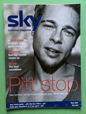 SKY TV mag May-2001 BRAD PITT David Soul Charlie Sheen Oliver Stone Emma Bunton