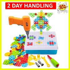 STEM Drill  Build Kit for Kids Ages 3-8  Electric Toy Drill with 193 Piece...
